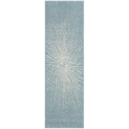 Safavieh 2 ft. 2 in. x 4 ft. Evoke 228J Power Loomed Accent Area Rug Aqua & Ivory EVK228J-24